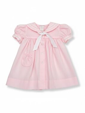 Vintage C.I. Castro Pink Nautical Sailor Dress Set 24M